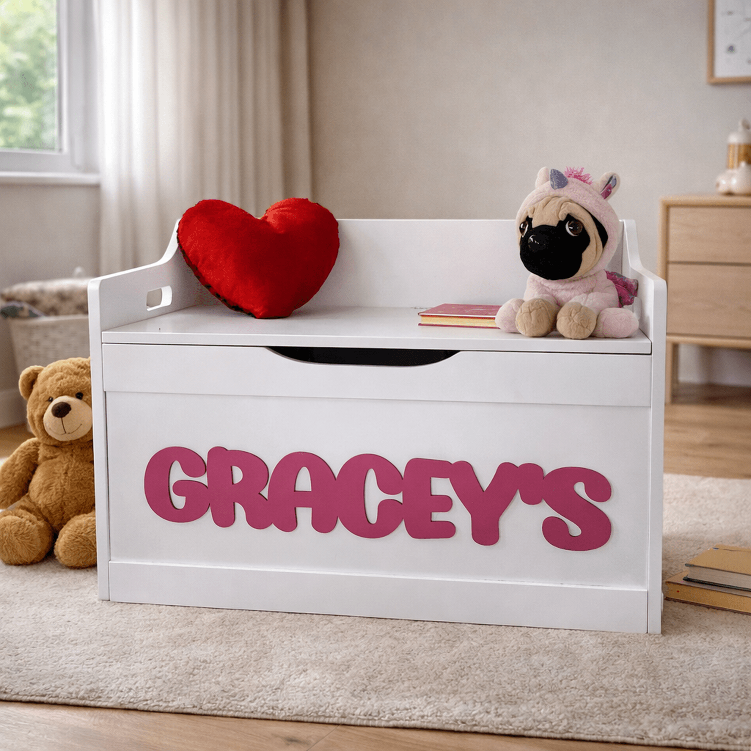 Personalised Wooden Toy Box The Crafty Bonobo Toy Box 7