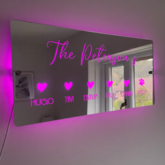 Personalised Family LED Sign with remote | Light-Up Sign