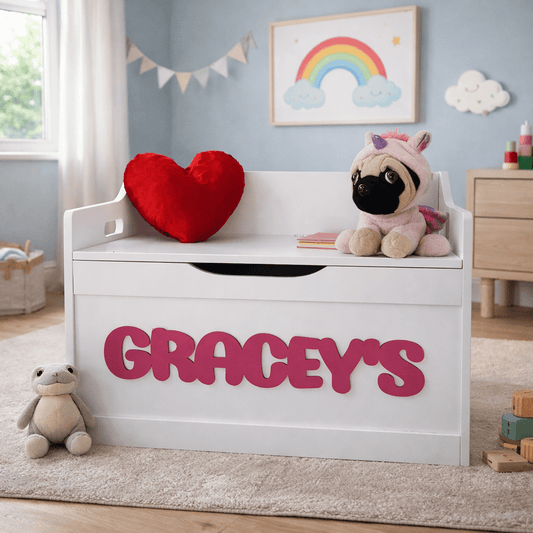 Personalised Wooden Toy Box The Crafty Bonobo Toy Box 1