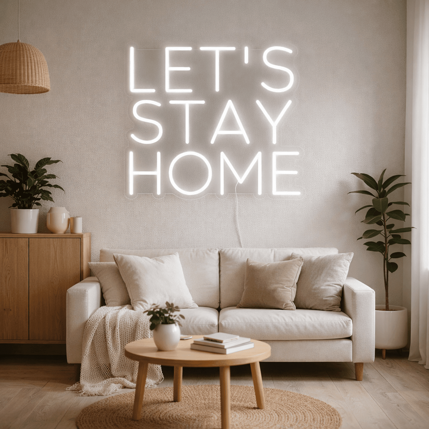 Let's Stay Home Neon Sign The Crafty Bonobo Neon Sign 7
