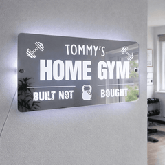 Personalised LED Gym Mirror Sign – Custom Home Gym Wall Light The Crafty Bonobo 2