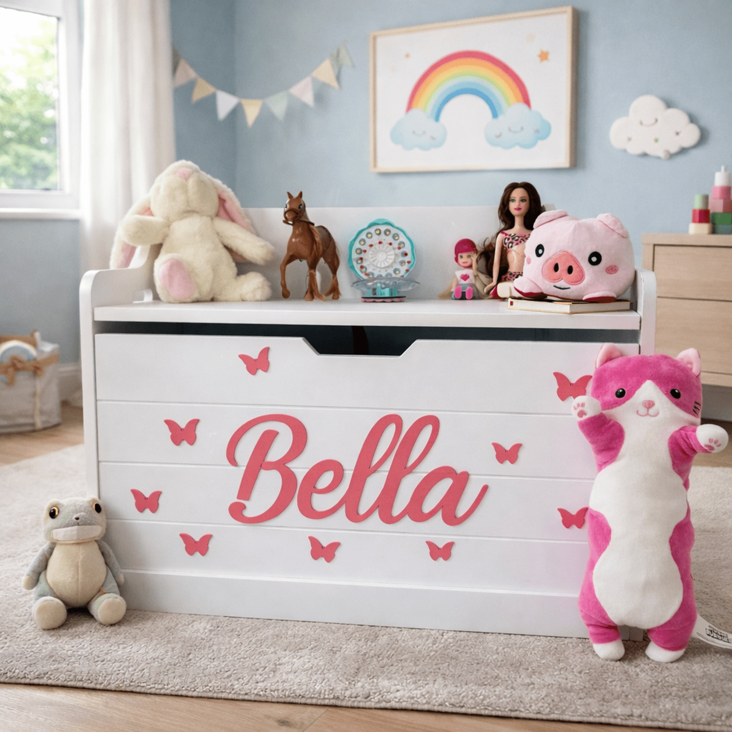 Personalised Wooden Toy Box The Crafty Bonobo Toy Box 3