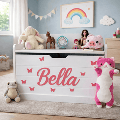Personalised Wooden Toy Box The Crafty Bonobo Toy Box 3