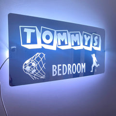 Personalised Football Name Mirror | LED Light Sign