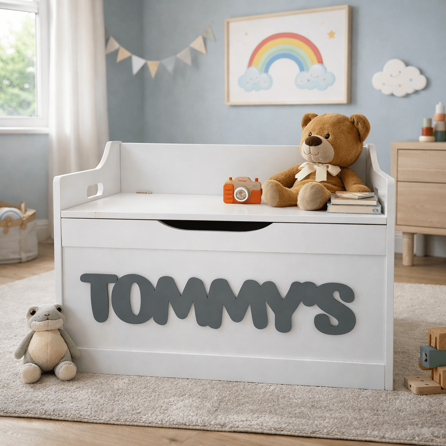 Personalised Wooden Toy Box The Crafty Bonobo Toy Box 5