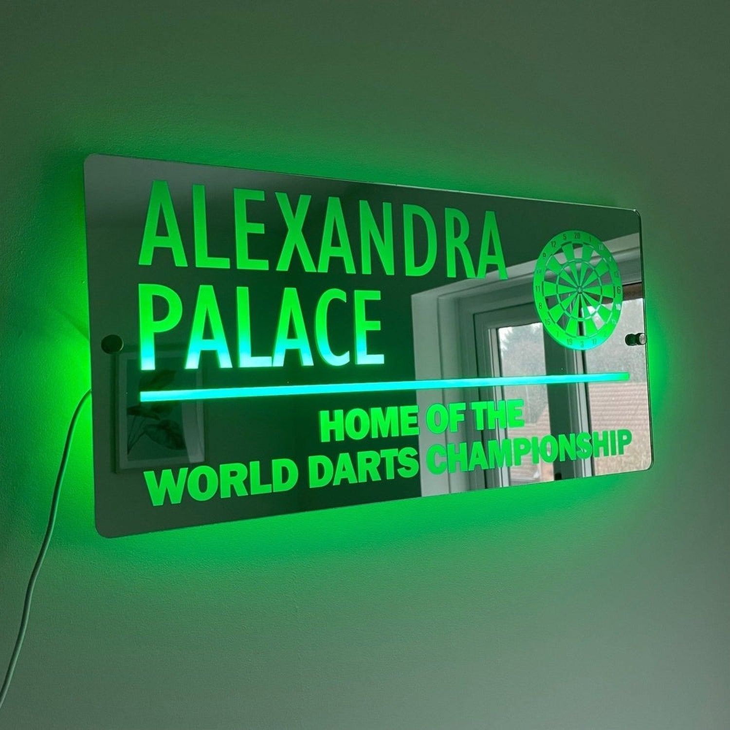 Alexandra Palace LED Mirror | Darts Sign The Crafty Bonobo LED Mirror Sign 9