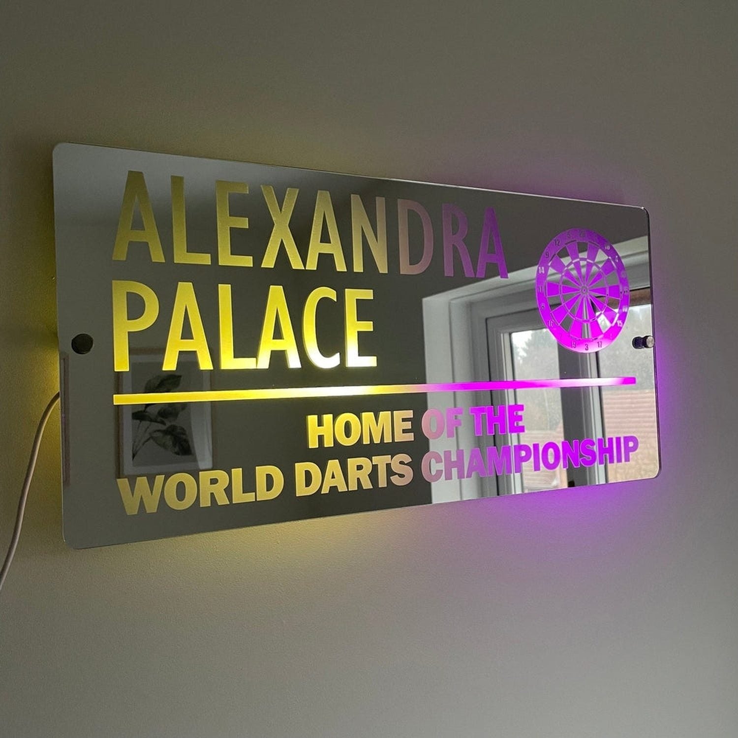 Alexandra Palace LED Mirror | Darts Sign The Crafty Bonobo LED Mirror Sign 7