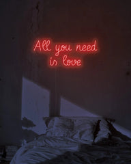 All You Need Is Love Neon Sign | Wedding Neon Sign The Crafty Bonobo Neon Sign 3