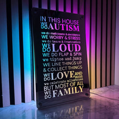 Autism LED Mirror Sign – Inspirational Neurodiversity Decor with Multi-Color Lights | Sensory Room The Crafty Bonobo LED Mirror Sign 8