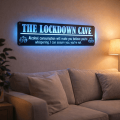 Personalised LED Mirror Bar Sign l Man Cave Decor The Crafty Bonobo LED Mirror Sign 4