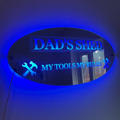 Dad’s Shed LED Mirror with remote | Gifts For Dad | Father’s Day