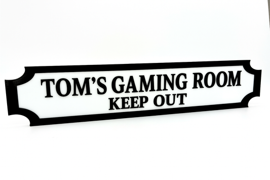 Personalised Gaming Room – Keep Out – Custom 3D Acrylic Street Sign | Personalised Gaming Decor