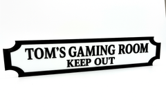 Personalised Gaming Room – Keep Out – Custom 3D Acrylic Street Sign | Personalised Gaming Decor