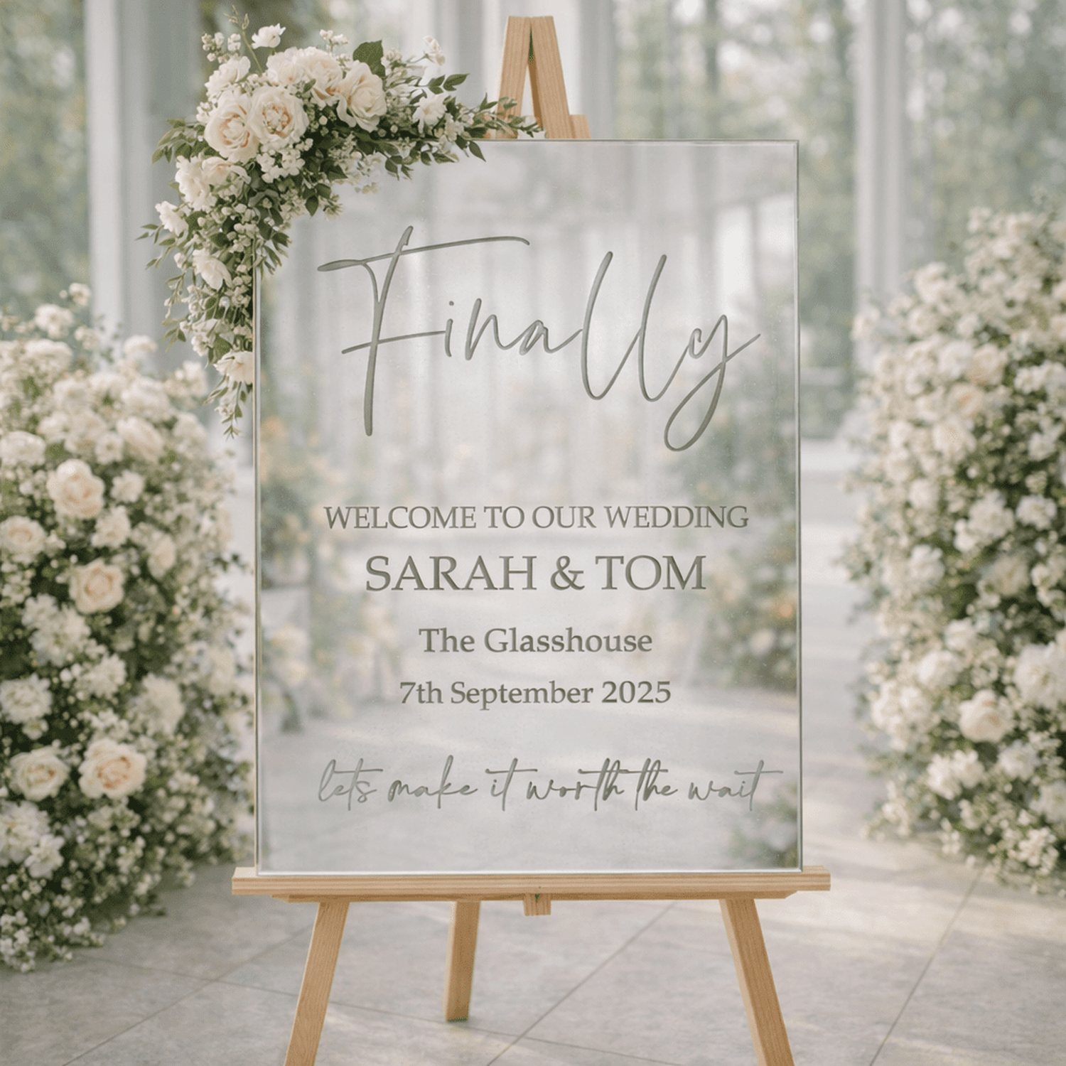 Luxury Welcome Wedding Sign | Mirror Wedding Decor The Crafty Bonobo Wedding Decor 3