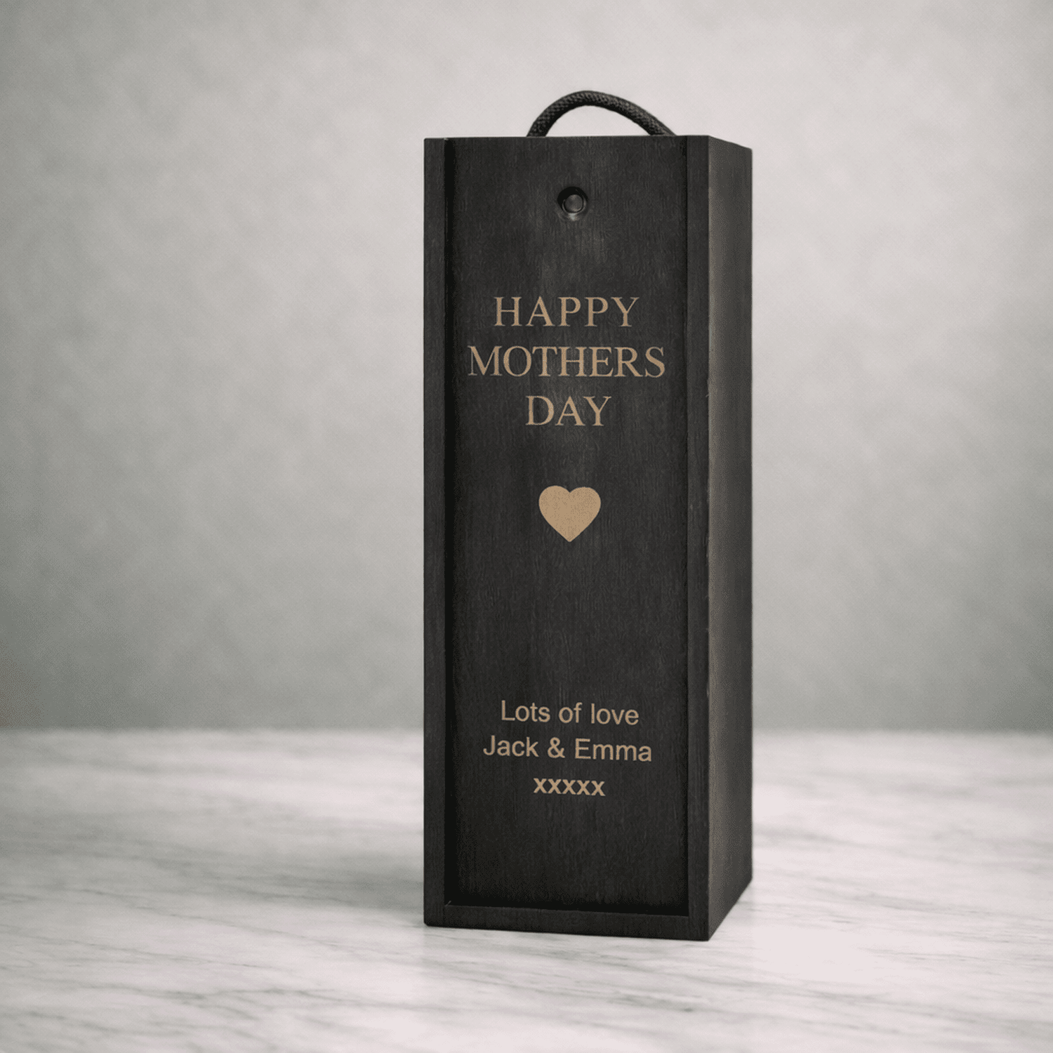Personalised Mother’s Day Wooden Wine Box – Engraved Gift for Mum The Crafty Bonobo 4