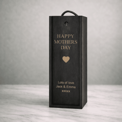 Personalised Mother’s Day Wooden Wine Box – Engraved Gift for Mum The Crafty Bonobo 4