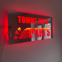 Personalised LED Darts Mirror | Darts Sign