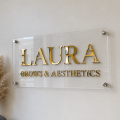 Personalised Business Logo Sign - Salon | Aesthetics | Brows | Lashes
