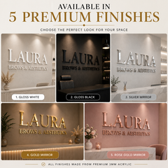 Personalised Business Logo Sign - Salon | Aesthetics | Brows | Lashes