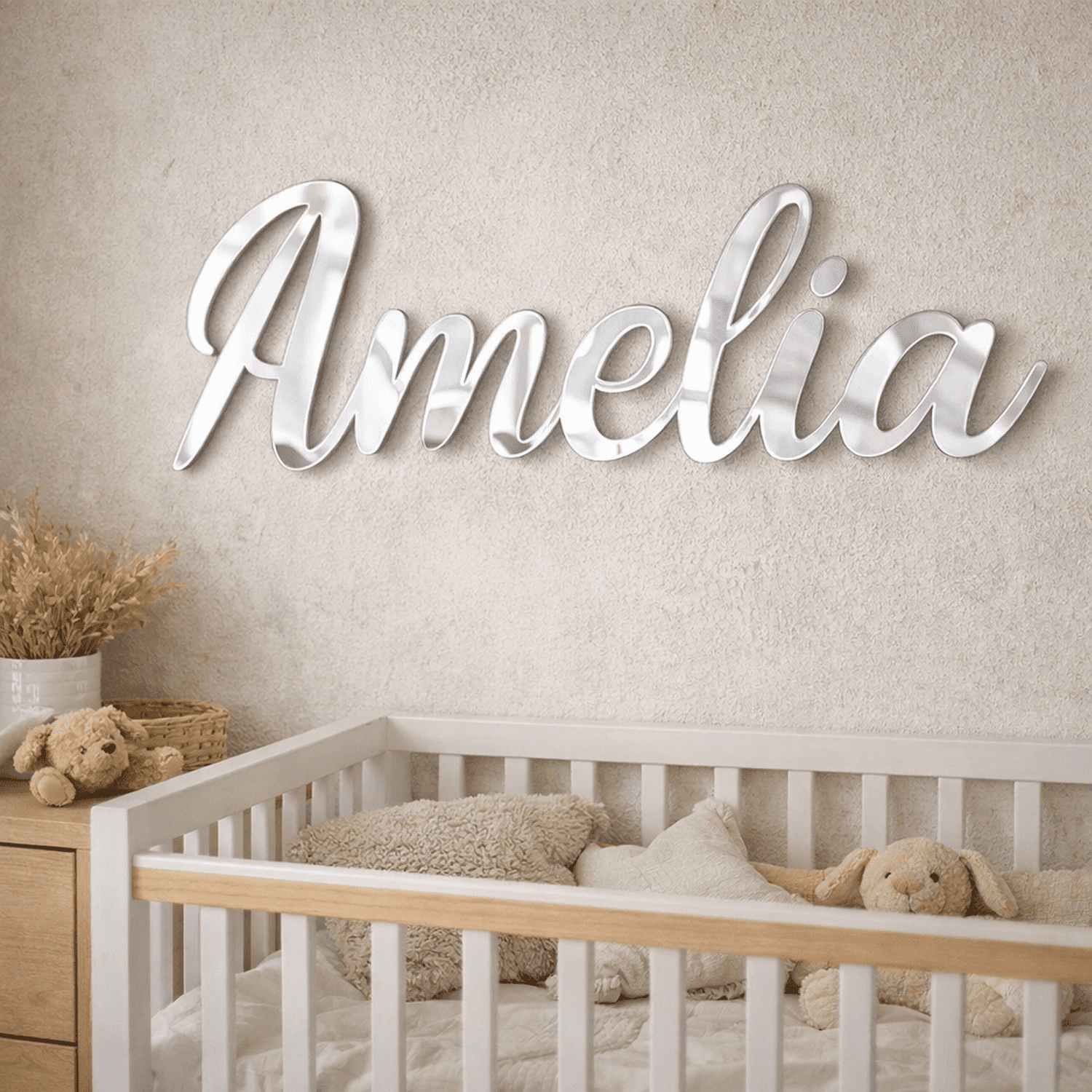 Personalised Acrylic Name Sign – Custom Wall Name in Black, Gold, Silver or Rose Gold The Crafty Bonobo 4