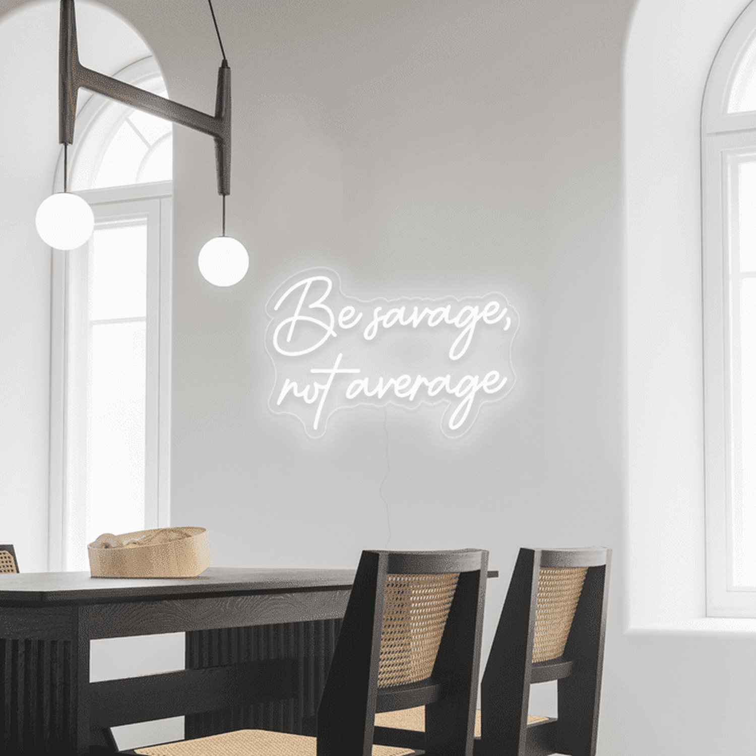 Be Savage, Not Average Neon Sign The Crafty Bonobo Neon Sign 5