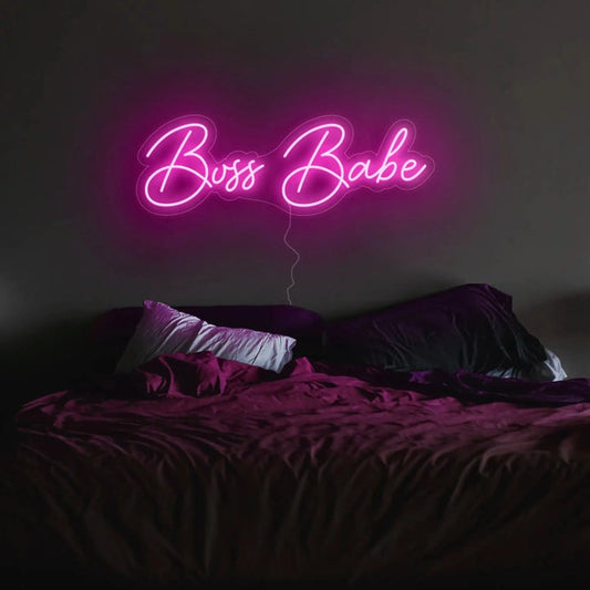 Boss Babe Neon Sign The Crafty Bonobo The Crafty Bonobo Neon Sign