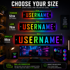 Personalised LED Username Sign | Gaming Decor | Streaming | Twitch