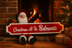 Personalised Christmas Street Sign | Festive Decor | Santa Family Sign The Crafty Bonobo Christmas Decor 2