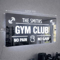 Personalised LED Gym Mirror Sign – Custom Home Gym Wall Light The Crafty Bonobo 5