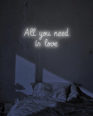 wedding decor all you need is love white neon