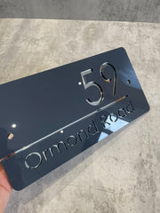 Contemporary Mirrored House Sign The Crafty Bonobo The Crafty Bonobo House Signs