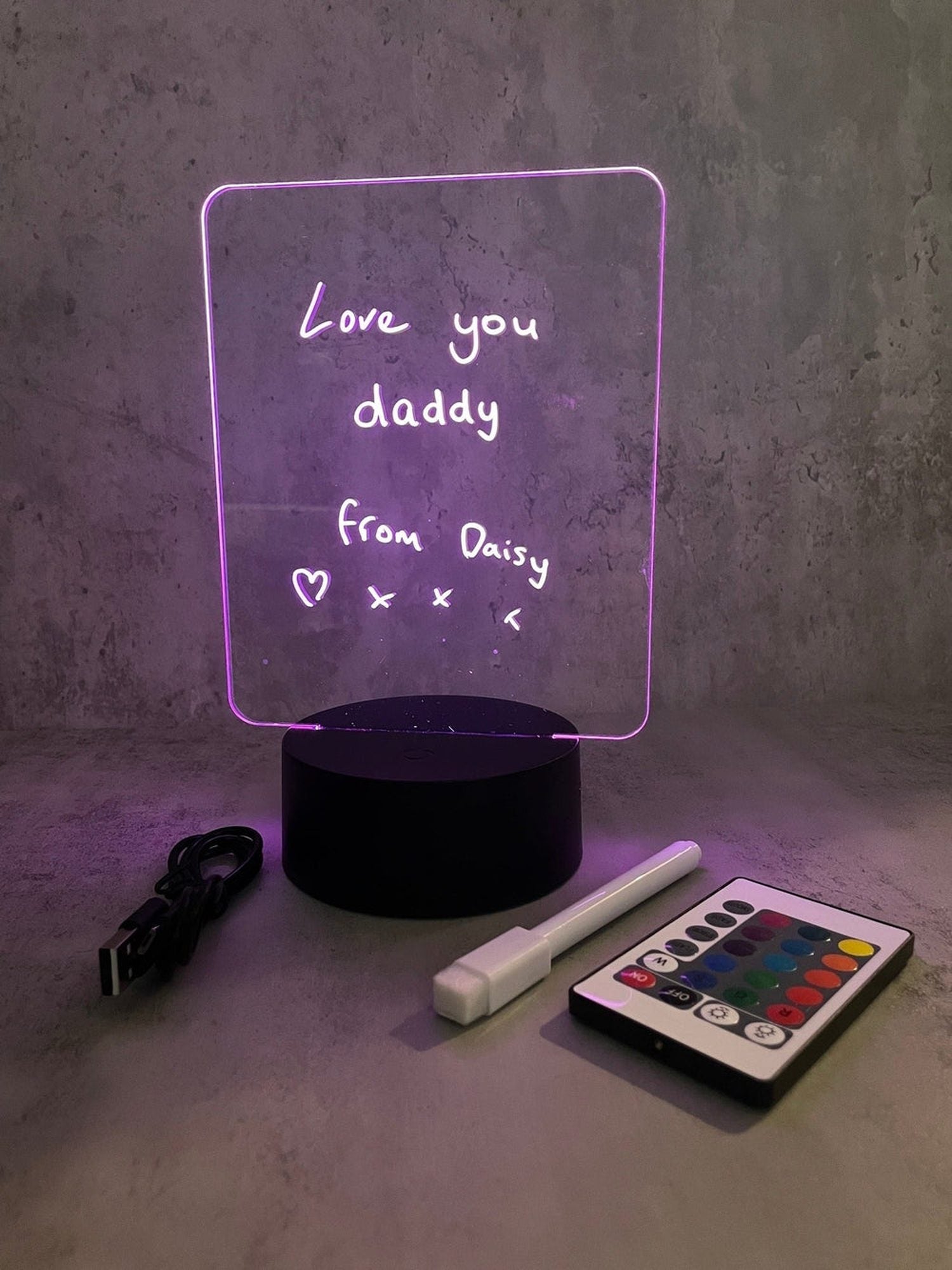 Night Light Note Creative DIY Note Board | LED Night Light with pen – The Crafty Bonobo