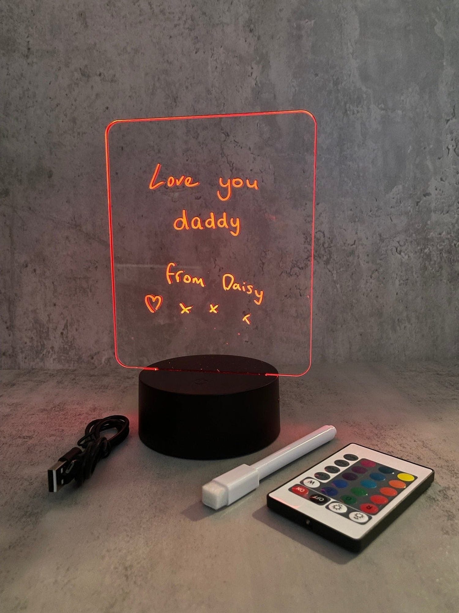 Night Light Note Creative DIY Note Board | LED Night Light with pen – The Crafty Bonobo