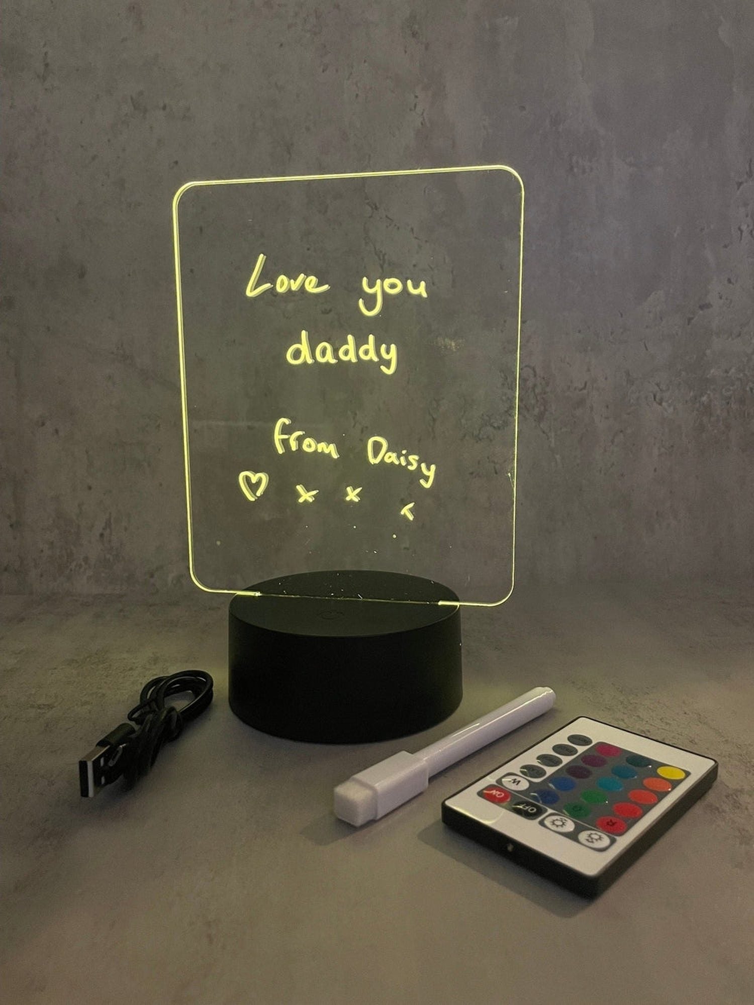 Night Light Note Creative DIY Note Board | LED Night Light with pen – The Crafty Bonobo