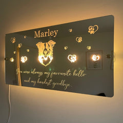 Customisable Pet LED Sign | Any breed of dog image | Pet Memorial The Crafty Bonobo LED Mirror Sign 8