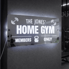 Personalised LED Gym Mirror Sign – Custom Home Gym Wall Light The Crafty Bonobo 3