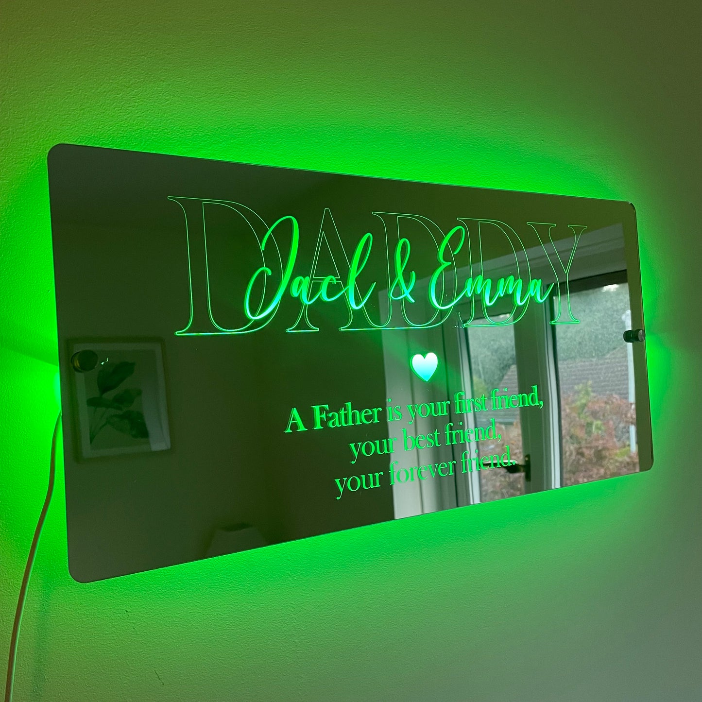 Personalised LED Daddy Mirror | Gifts For Dad | Father’s Day