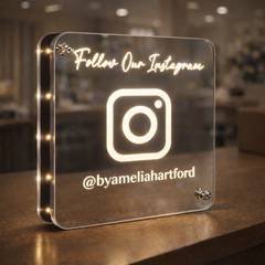 Personalised LED Social Media Plaque ✨ Instagram • Facebook • QR Code Sign