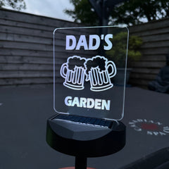 Dad’s Beer Garden Solar Light – Fun Father’s Day Gift The Crafty Bonobo 1