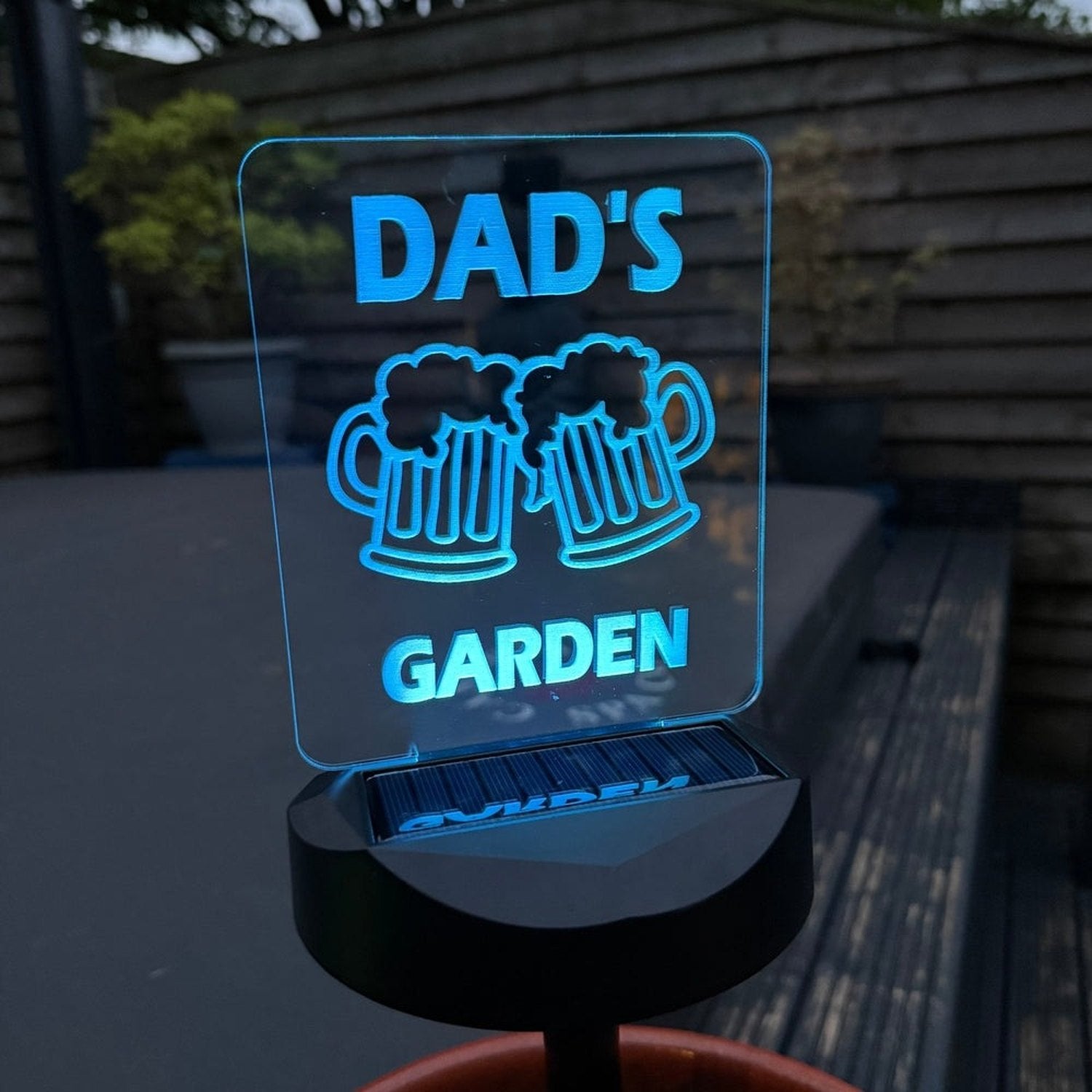 Dad’s Beer Garden Solar Light – Fun Father’s Day Gift The Crafty Bonobo 2