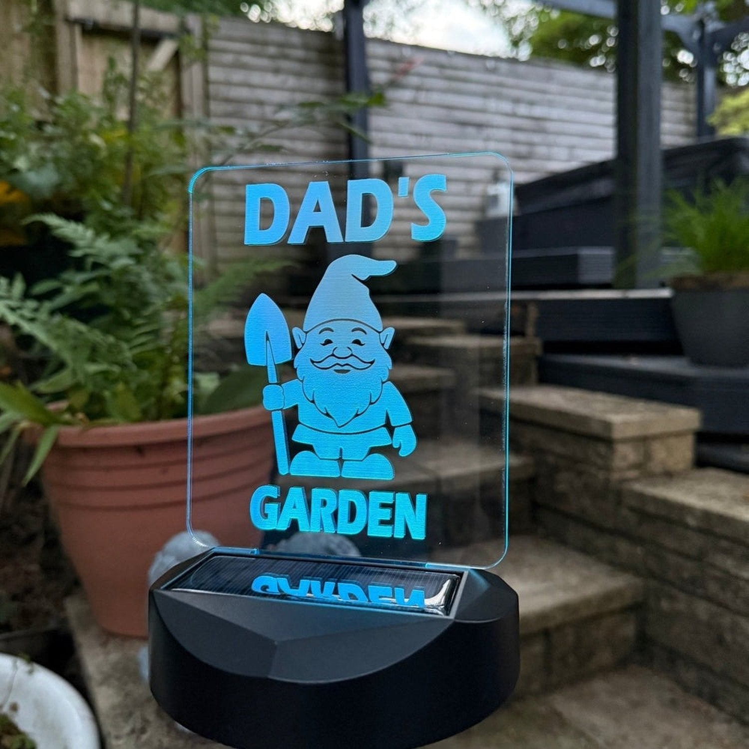 Dad’s Garden Gnome Solar Light – Fun Father’s Day Outdoor Gift The Crafty Bonobo 2