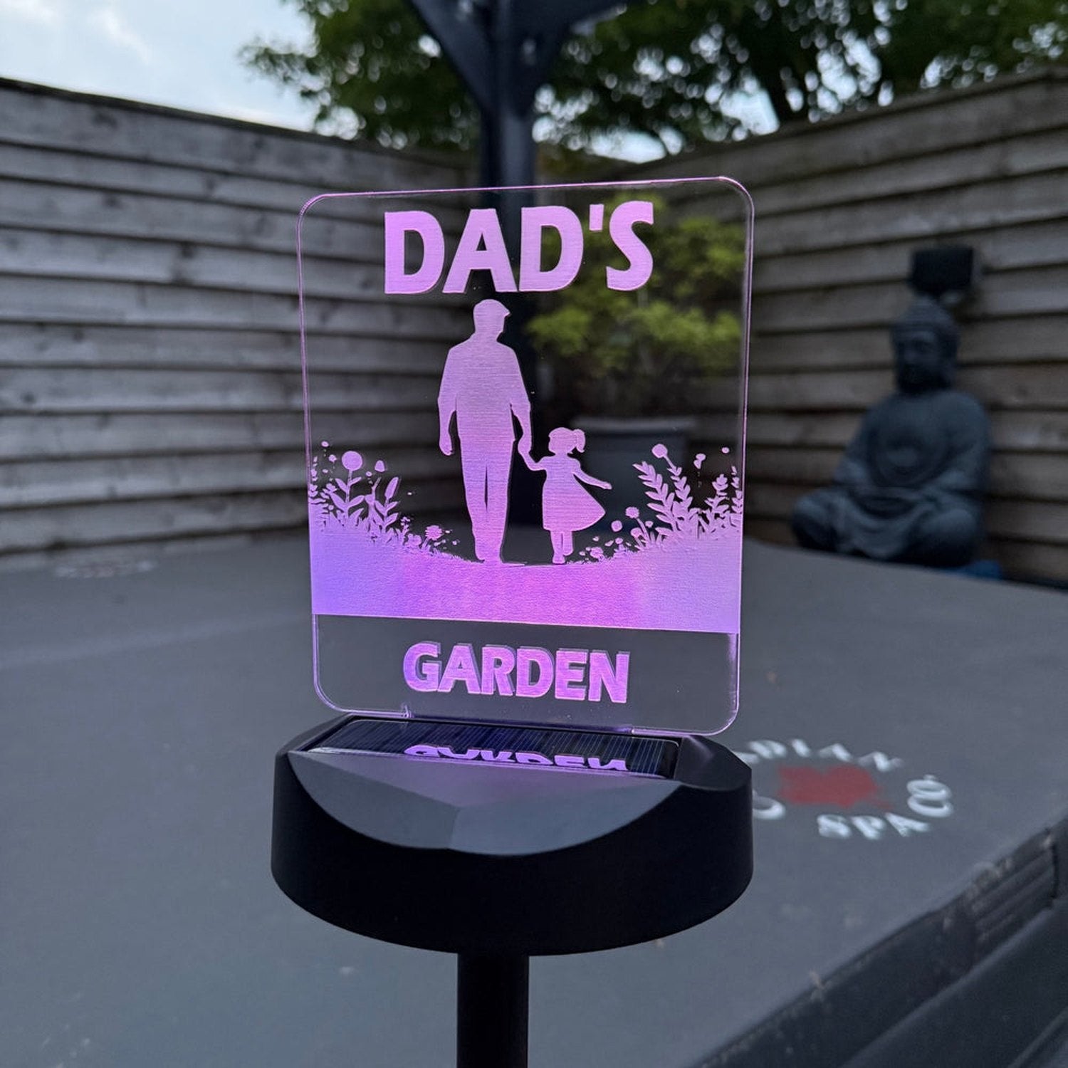 Dad’s Garden Solar Light – Father & Daughter Silhouette Gift The Crafty Bonobo 5