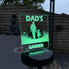 Dad’s Garden Solar Light – Father & Daughter Silhouette Gift The Crafty Bonobo 4