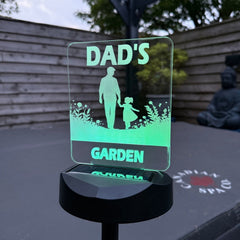 Dad’s Garden Solar Light – Father & Daughter Silhouette Gift The Crafty Bonobo 2