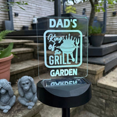 Dad’s “King of the Grill” Solar Garden Light – Father’s Day BBQ Gift The Crafty Bonobo 1