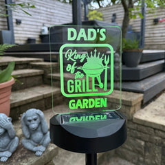 Dad’s “King of the Grill” Solar Garden Light – Father’s Day BBQ Gift The Crafty Bonobo 2