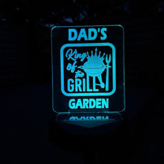 Dad’s “King of the Grill” Solar Garden Light – Father’s Day BBQ Gift The Crafty Bonobo 3