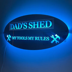 Dad’s Shed LED Mirror with remote | Gifts For Dad | Father’s Day The Crafty Bonobo LED Mirror Sign 8