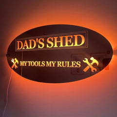 Dad’s Shed LED Mirror with remote | Gifts For Dad | Father’s Day The Crafty Bonobo LED Mirror Sign 10