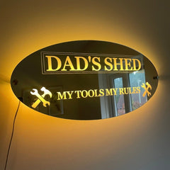 Dad’s Shed LED Mirror with remote | Gifts For Dad | Father’s Day The Crafty Bonobo LED Mirror Sign 5